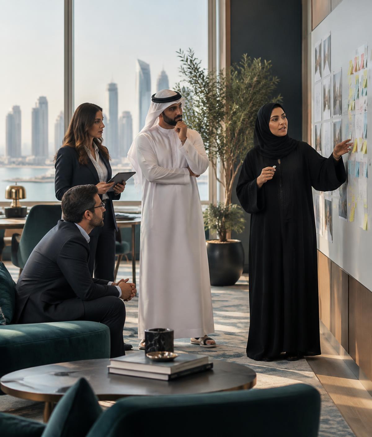 Emirati and expatriate leaders mapping an organizational transformation together
